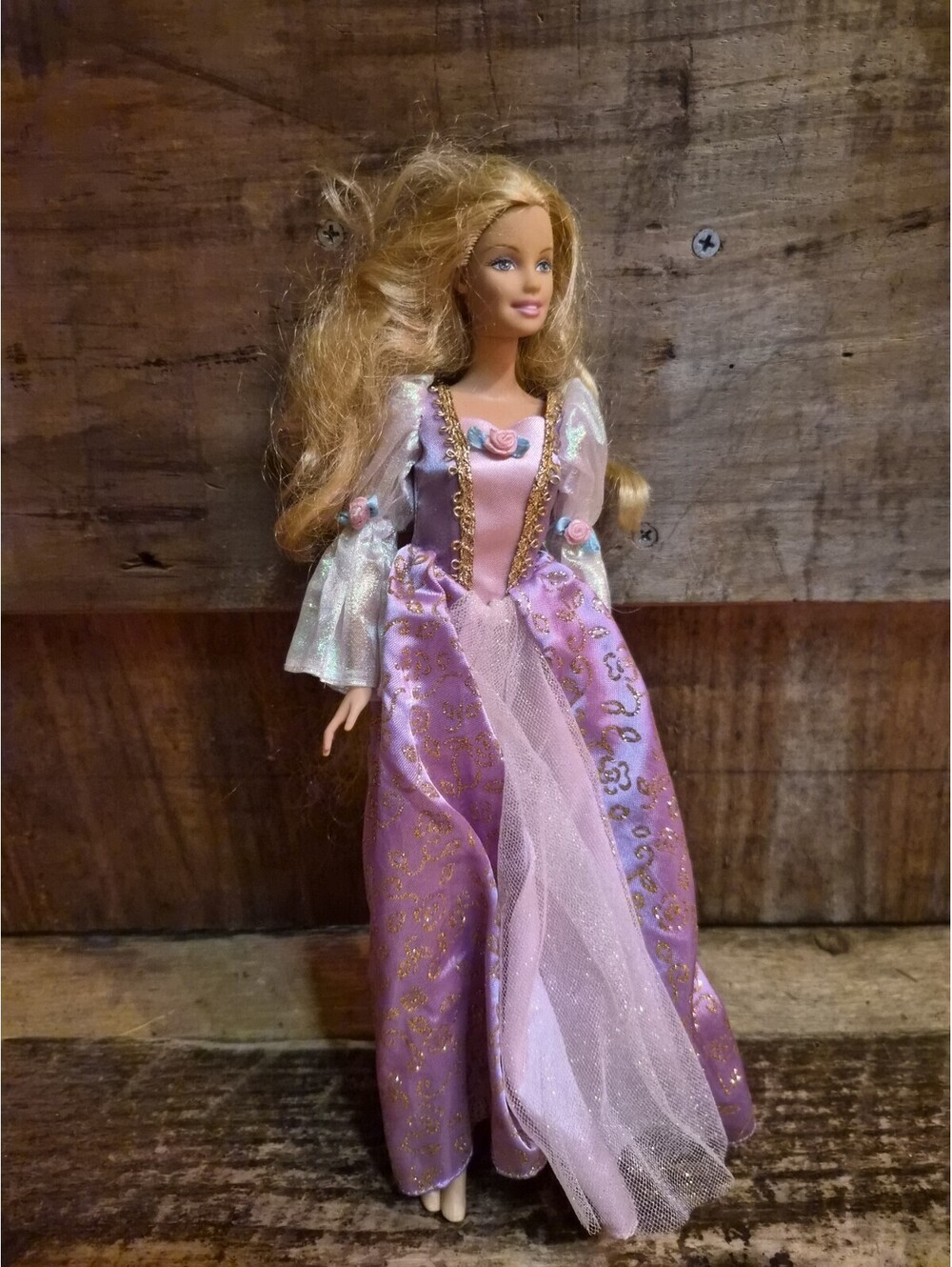 2001 Barbie As Rapunzel Doll Magically Growing Hair #55532 Mattel Long Hair